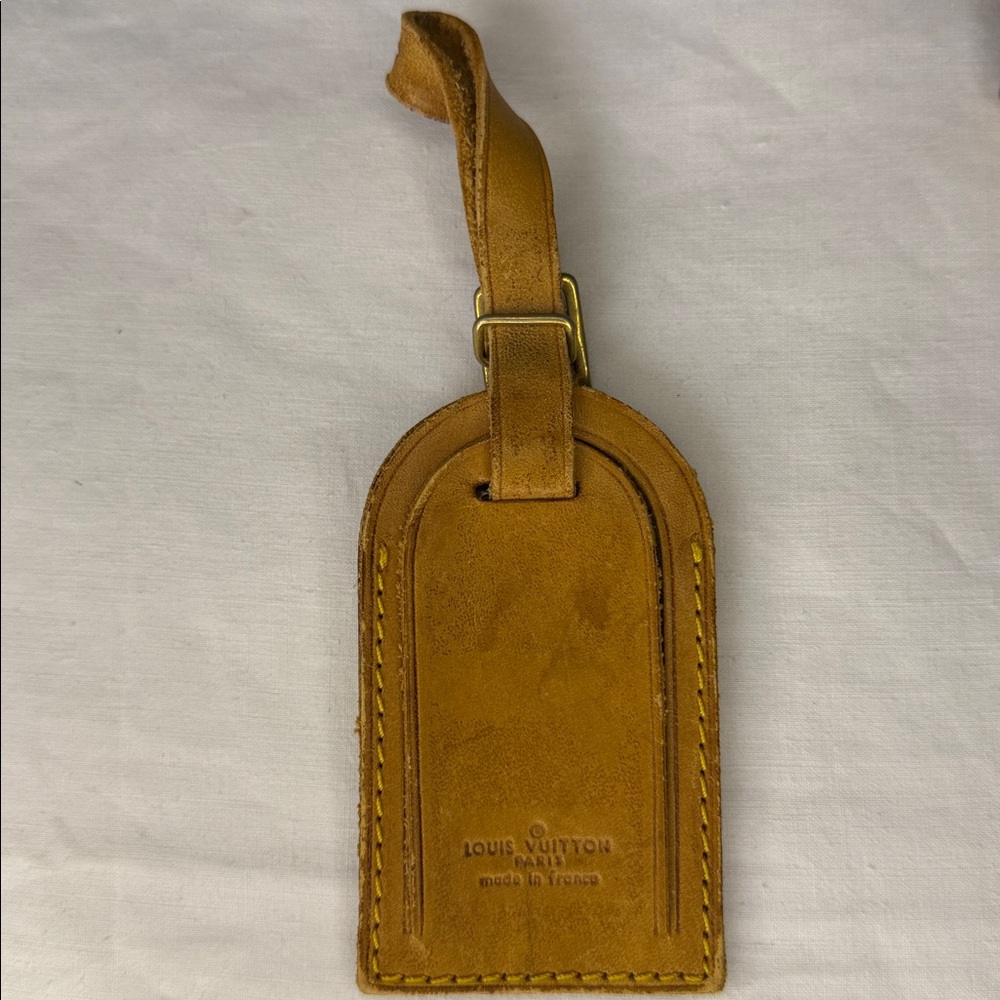 Vintage Louis Vuitton Luggage Tag and Poignet in Vachetta Leather (04E) - Picture 3 of 7